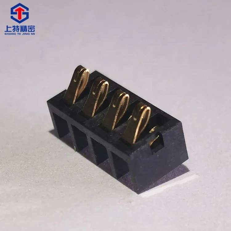 Shangte High Quality 4 Pins Battery Holder Shrapnel Connector Pogo pin Spring Thimble