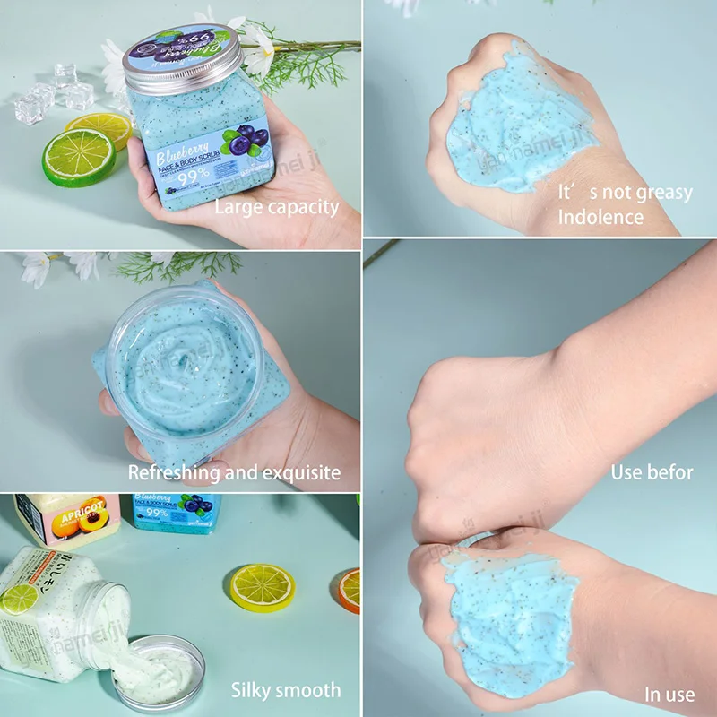Oem Wholesale Price Fruit Scrub Natural Whitening Sugar Body Scrub Organic Body Care Exfoliator Body Scrub