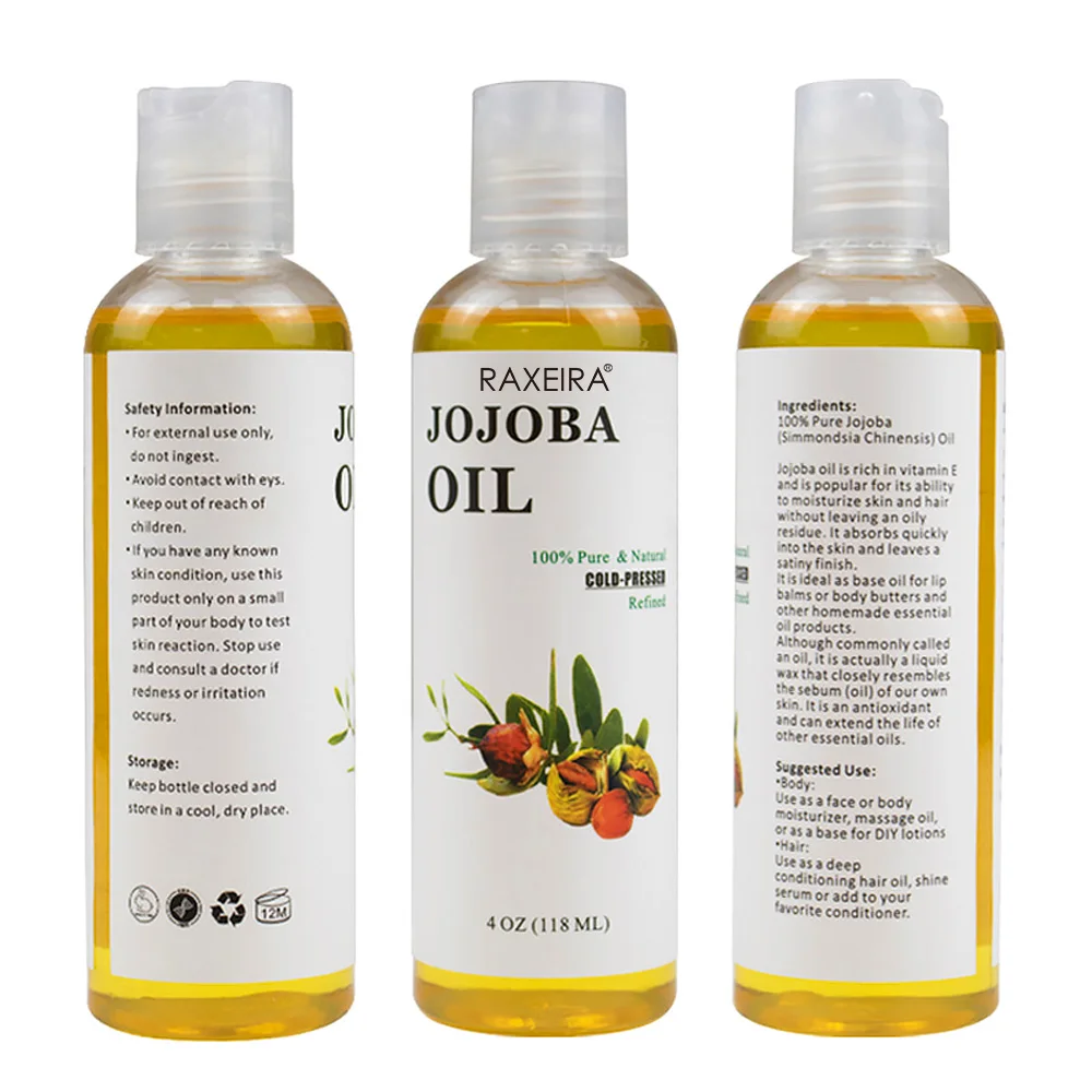100% Pure Essential Oil Plant Castor Hair Care Coconut Olive Jojoba Oil Massage Oil Raw Material