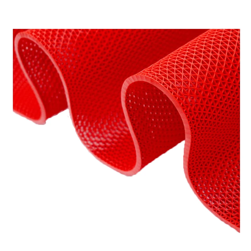 Factory Price Hollow Grid Encrypted Anti-Slip PVC S Floor Mat Waterproof Outdoor Plastic Flooring Roll
