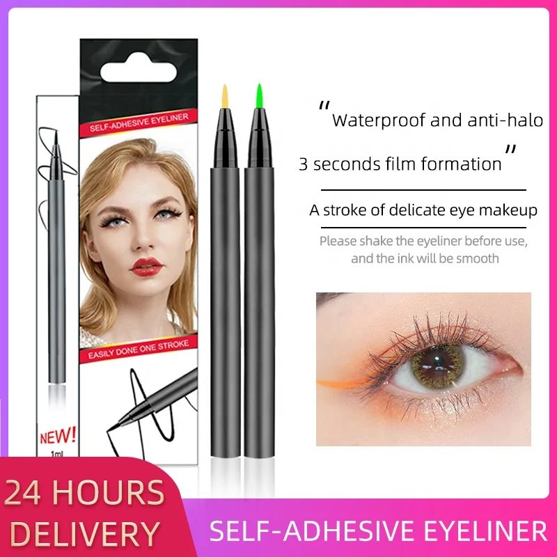 Wholesale young women self-adhesive natural eyeliner makeup Smooth and quick-drying eye liner