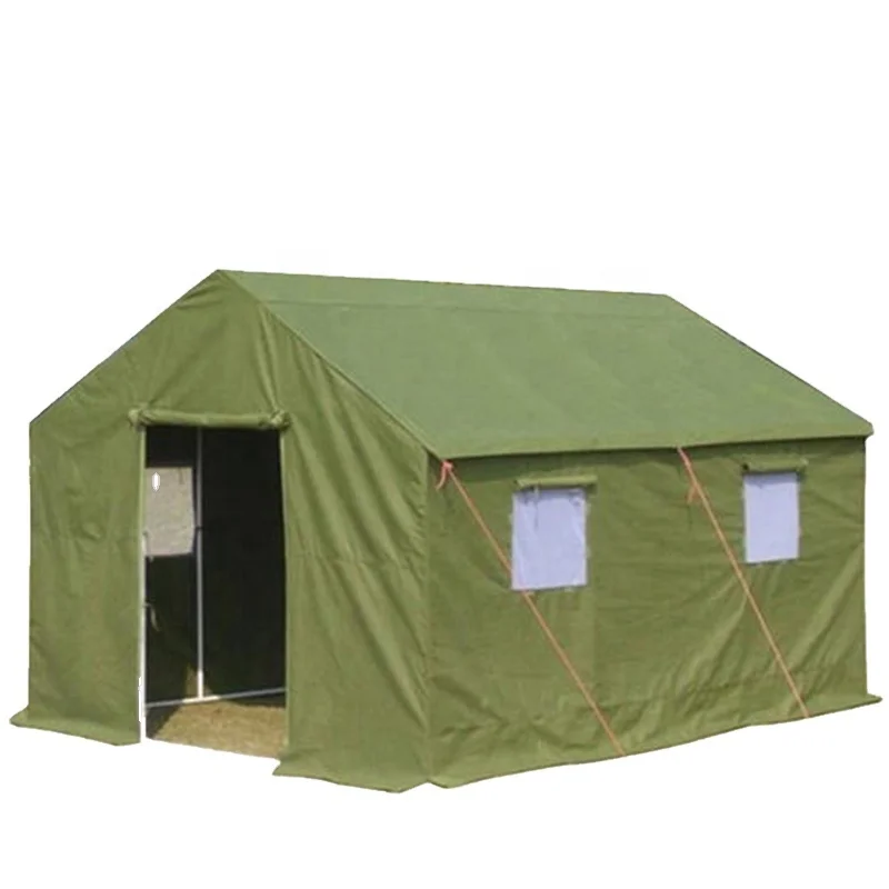 Green Canvas Tent for Disaster Relief, Battle, Camping