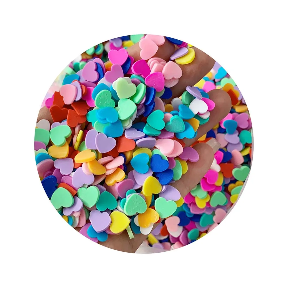 Factories Wholesale 1KG Handcrafted Clay Accessories Custom Slime Stuff and Soft Toy Heart Valentines Day Gift