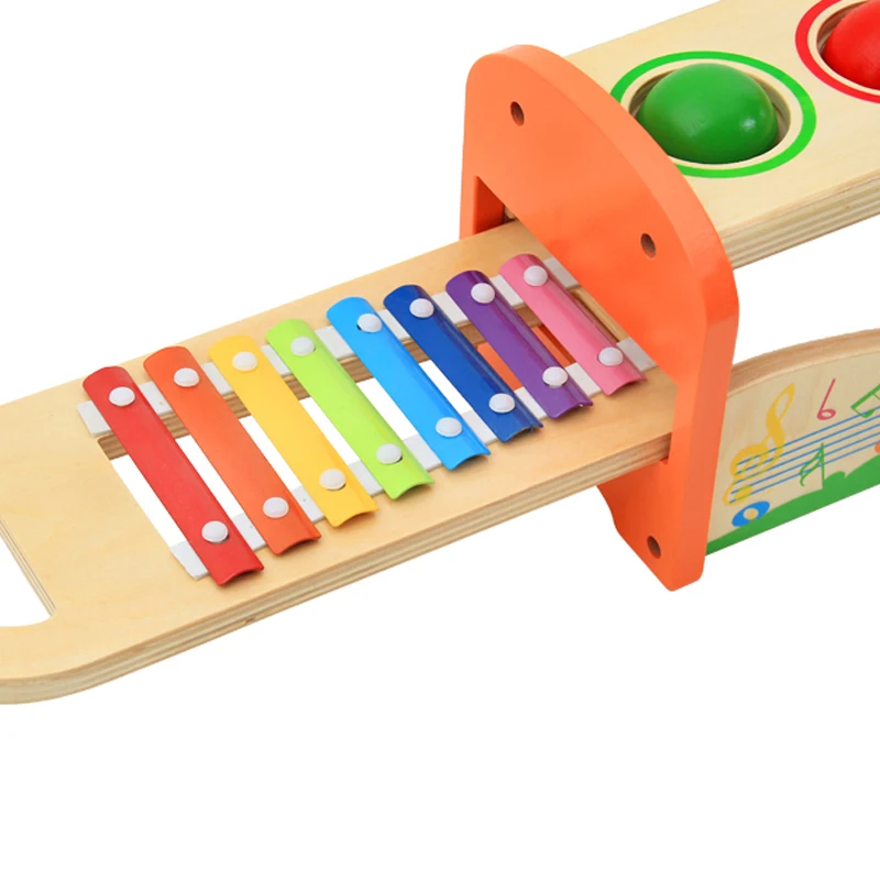
Wooden Music Toy Pounding Toy Ball pounder toy for kids Wooden knocking table Xylophone 