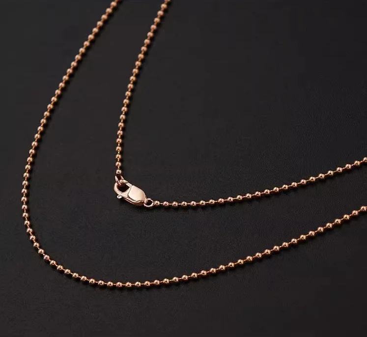 H&F 14k Gold Chain Roll For Jewelry Making AU585 Wholesale Original 14k Solid Pure Real Gold Chain Beads