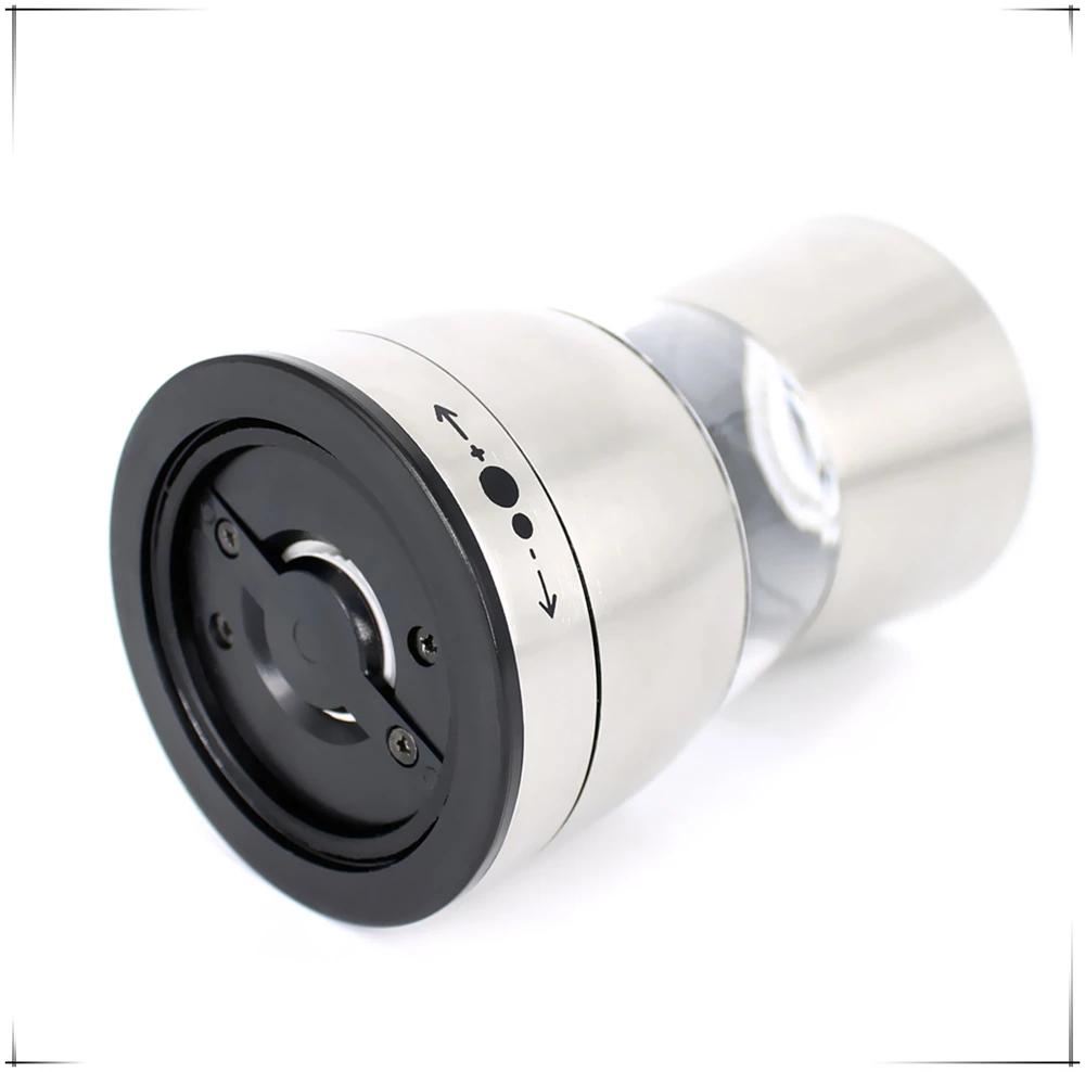 portable manual salt and pepper mill set with stand / stainless steel spices grinders with acrylic lid