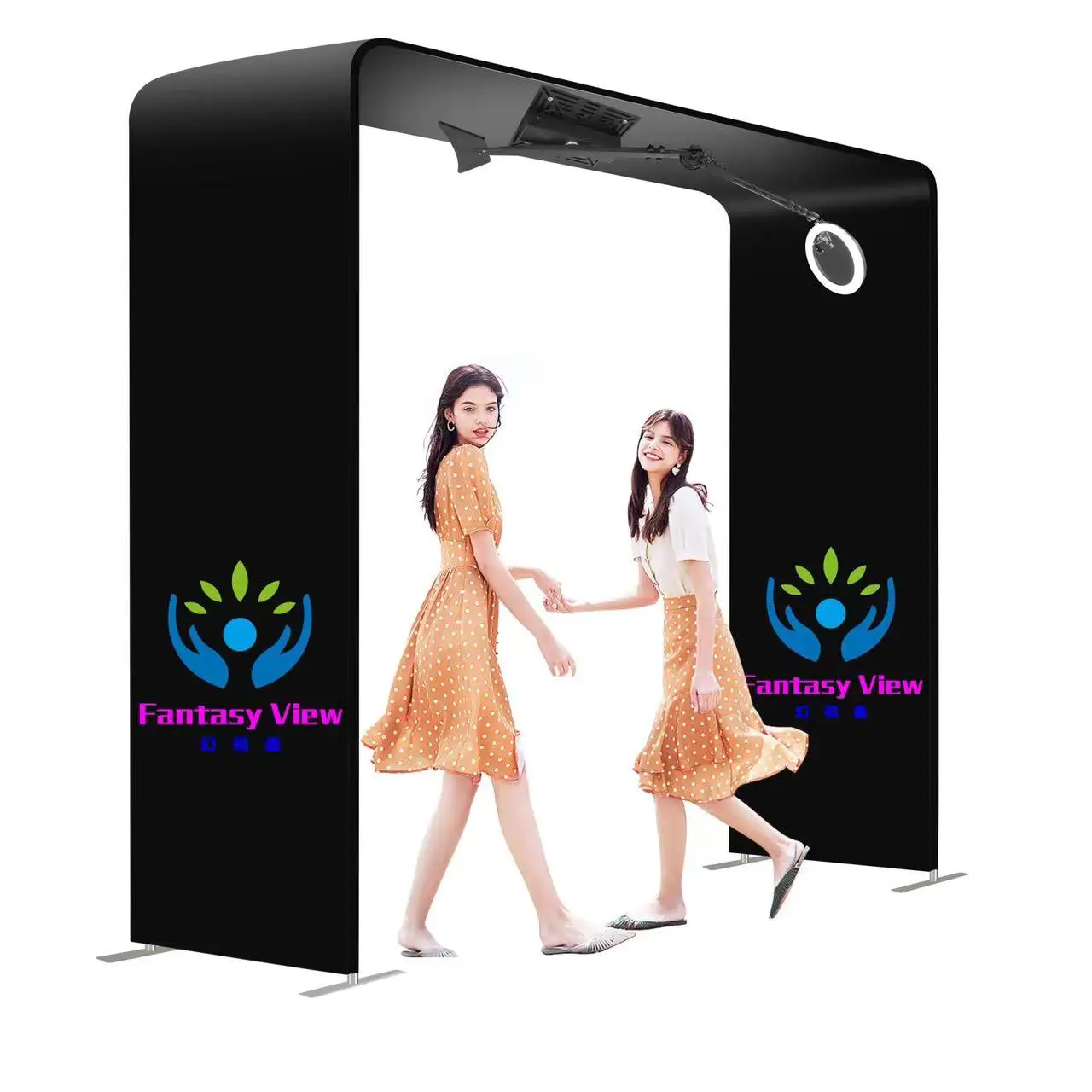 photo booth factory lcd 360 photobooth overhead video spinner support phone