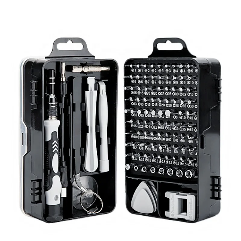 Professional 115 pcs Watch Mobile Phone Dismantling Maintenance Tools Precision Screw Driver Set