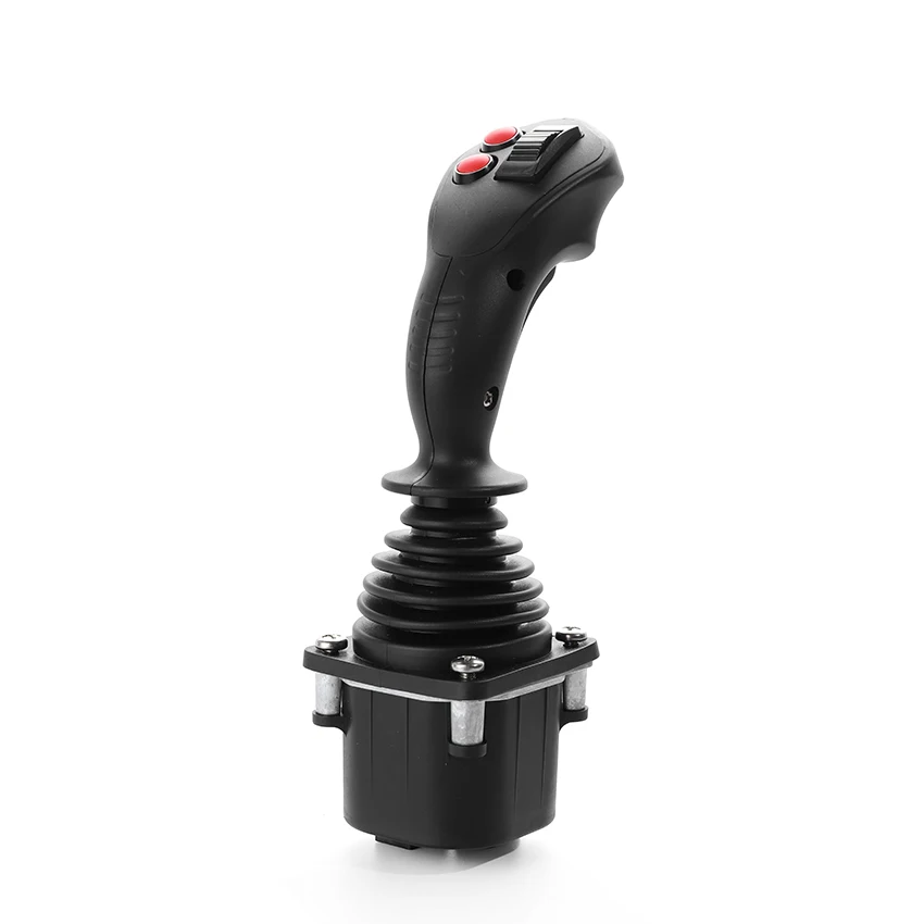 Friction hold industrial joysticks for cranes drilling rigs Can or analog output Handle grip optional