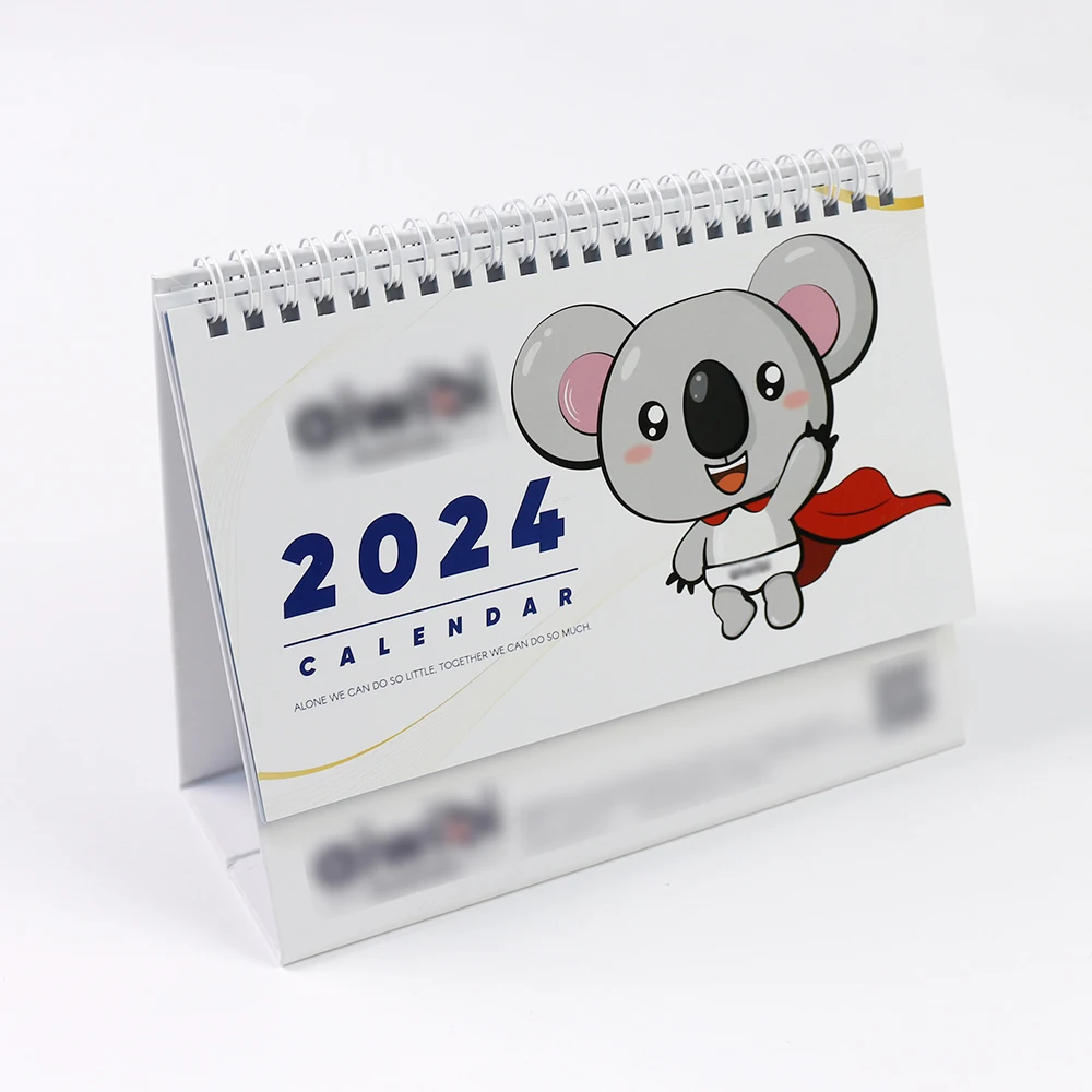 2024 custom 12 monthly planner cheap promotional printing business calendar table calendar desk calendar for company