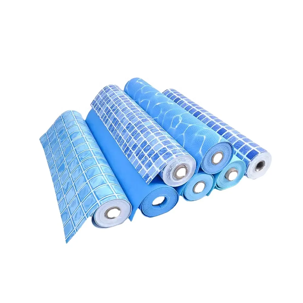 Heavy duty polyvinyl chloride polyester mosaic waterproof cloth for swimming pool lining