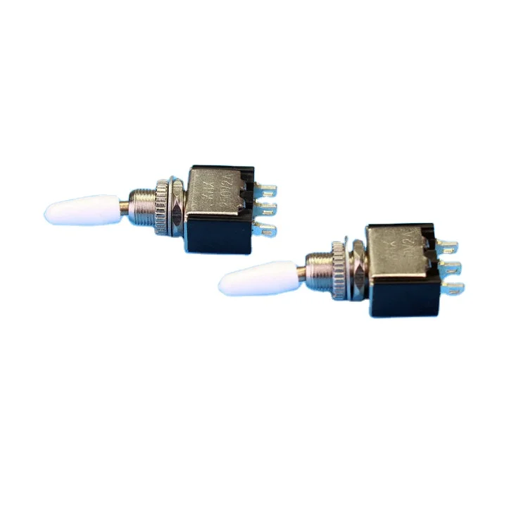6MM Mini Electronic Green Toggle switch ON-ON 3PIN SPDT Solder terminal Locking 3A 250VAC 6A 125VAC Marine 3 Pin Toggle Switch