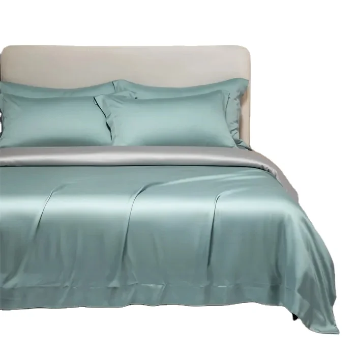wholesale Luxury Silk Satin Bedding Pure Mulberry Pillowcase Silk Duvet Cover Set, Silk Sheets Oeko-Tex Qualified