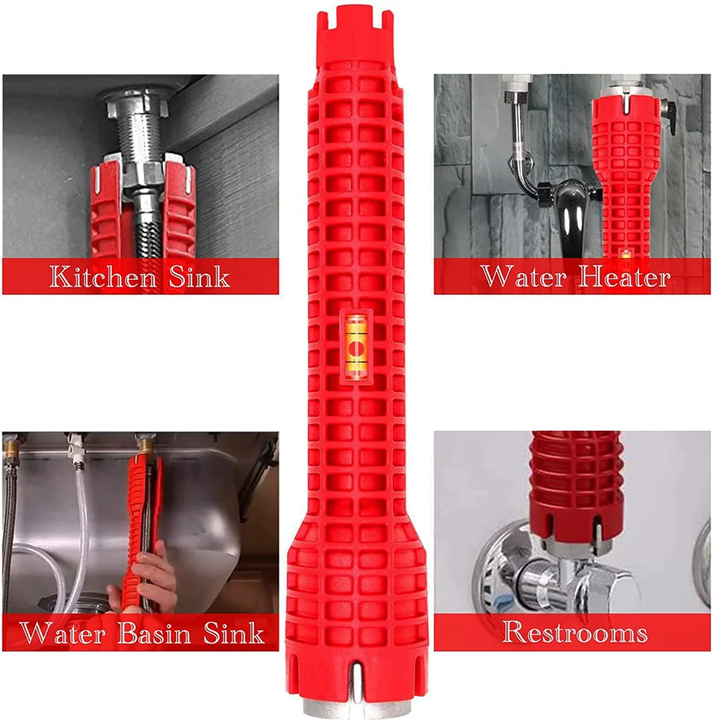Household Bathroom Sink Wrench 8 In 1 Key Plumbing Pipe Kitchen Faucet Flume Wrench Repair Installation Bathroom Wrench Tools