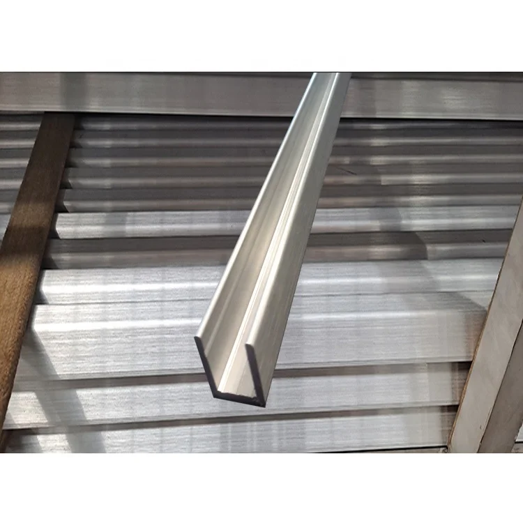 New design 6063T5 satin champagne brushed aluminium u channel profile for 10mm glass shower cabin