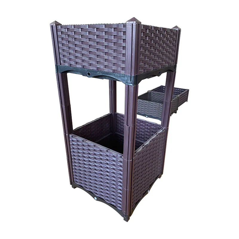 Plastic Plant Box for Planting The Vegetable and Flower Indoor Free Water Planting Box Can Be Jointed Two Layers Three Layers