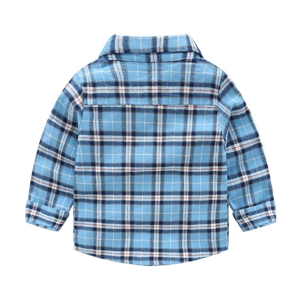 
baby boys flannel shirts kid long sleeve tops child clothes plaid shirt 