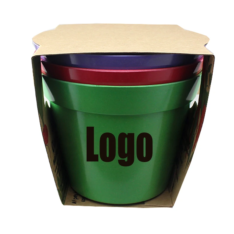 Wholesale cheap bamboo fiber plastic small square indoor flower plant planter pot