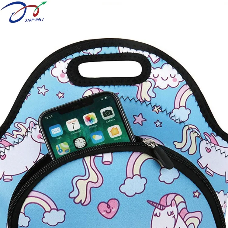 Wholesale custom printed reusable outdoor thermal picnic neoprene cooler lunch tote bag