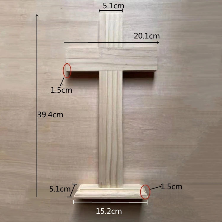 Wholesale jesus wood Christian cross standing table home decorations wooden crosses
