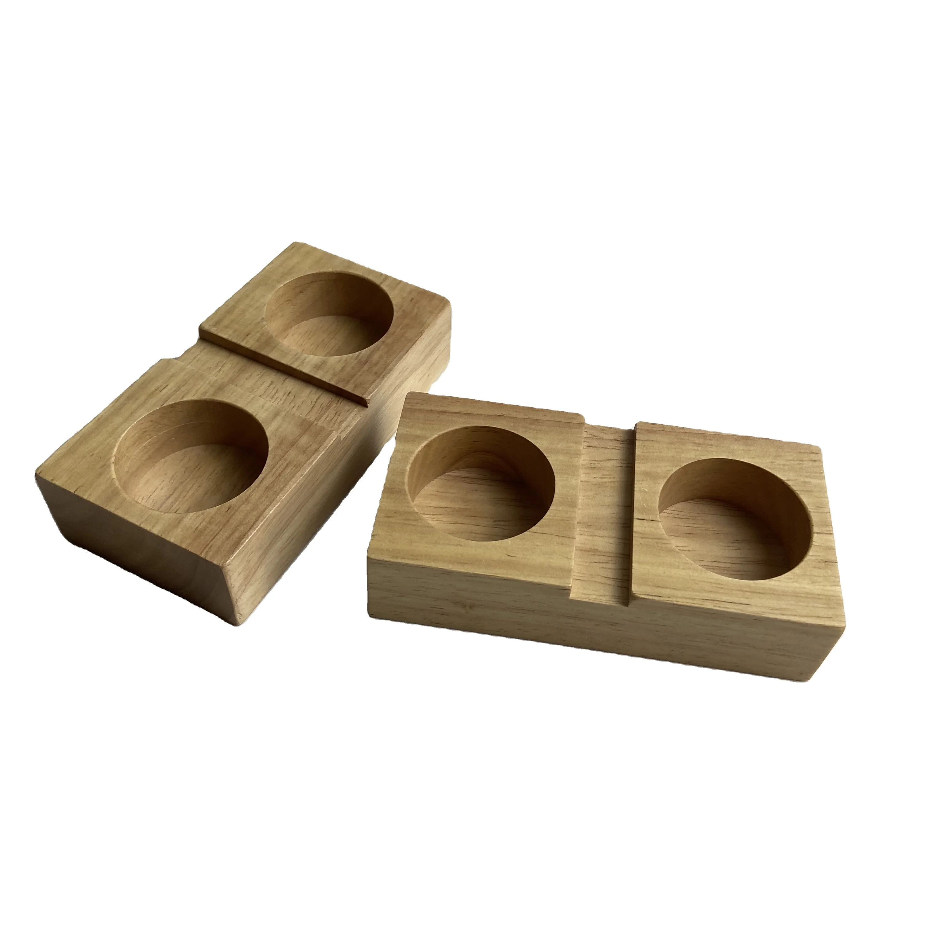 Diyue Custom Eco Friendly Wooden Egg Container Egg Scissors Fridge Organizer Rubber Wood Customized Breakfast Egg Holder