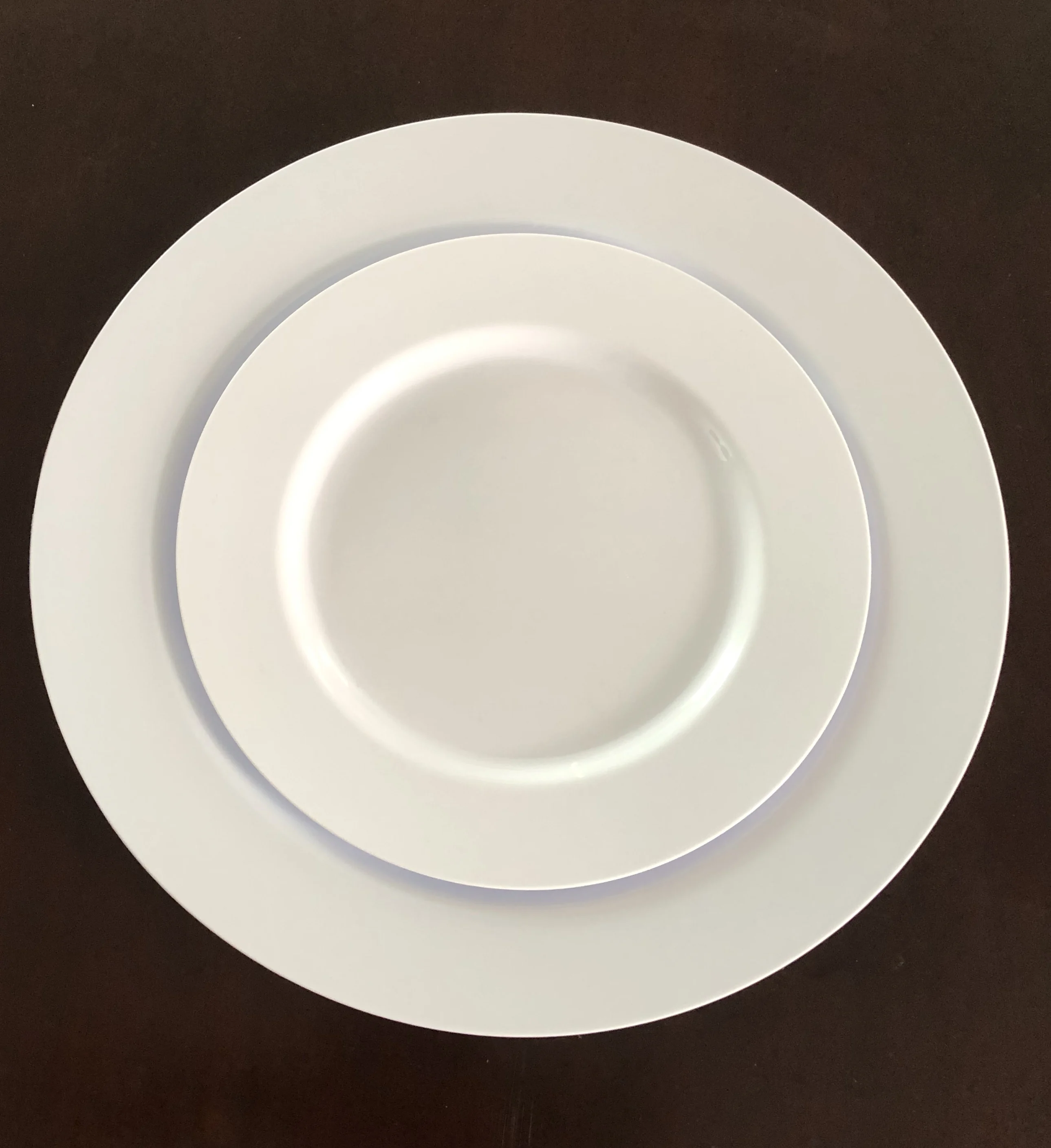 White Plastic Dinner Plates 10.25 Inch, Premium Disposable Plates, Safe and Reusable, Great for Party