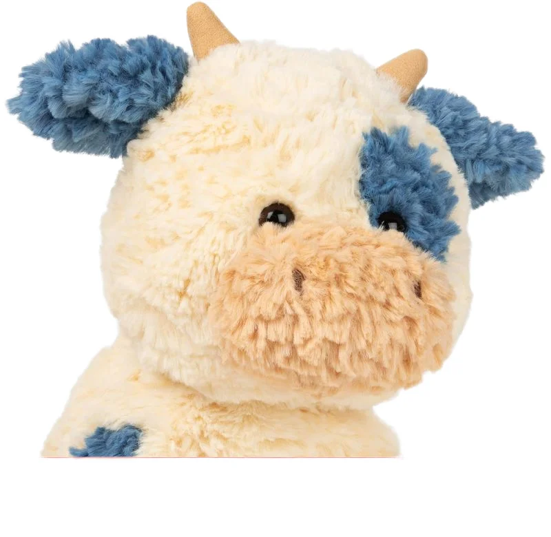 Custom Cow Stuffed Animals Doll Soft Stuffed Cow Cute Cream Blue Cow Plush Toys Manufactured Birthday Gifts for Kids