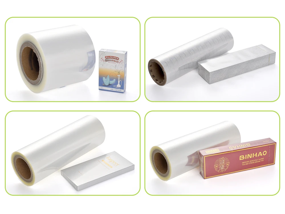 High Shrinkage Glossy Matte 21 Mic BOPP Holographic Film Roll for Covering Shrink Film Transparent Packaging Film