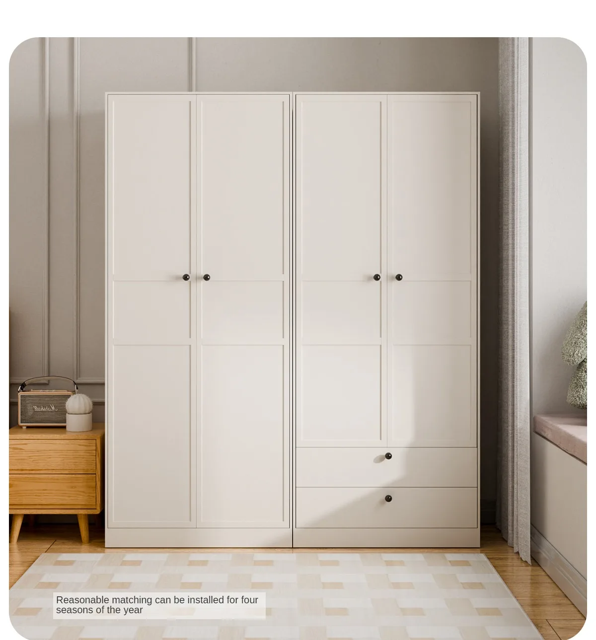 Brand New 10 Tier Tree Wall Simple Design Wardrobe With Bookshelf White metal Bookcase