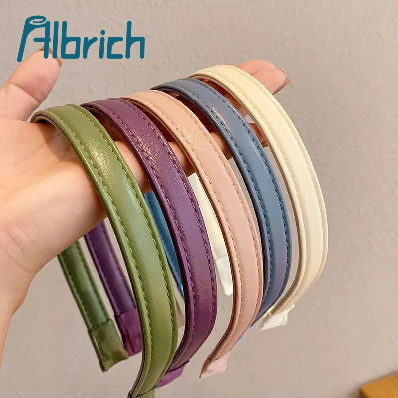  Chinese factory whosale pretty pure faux leather hair clasp accessory