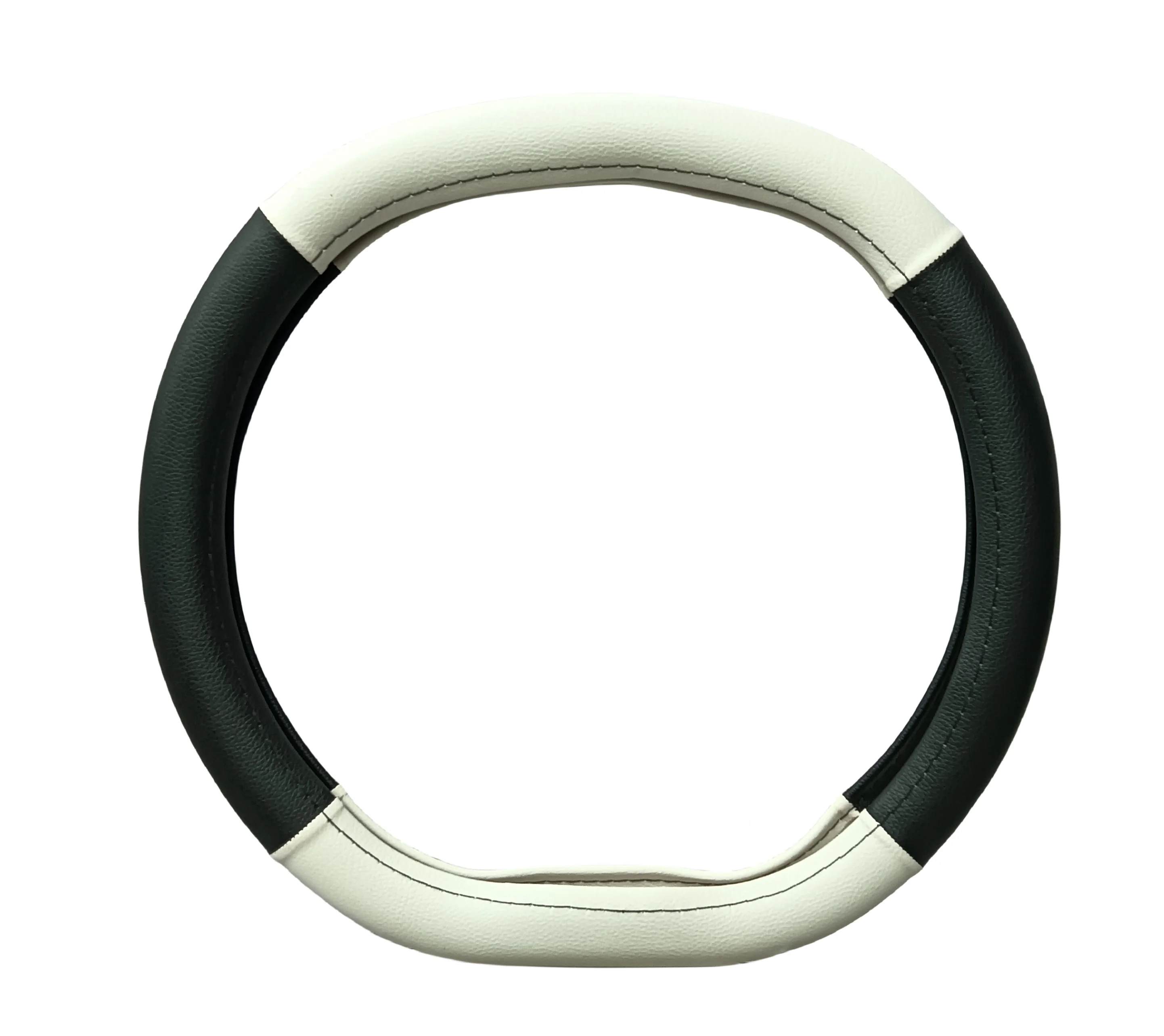 Double D shape 35cm 36cm leather car steering wheel cover for Peugeot 4008 5008 for Changan UNIV for Racing Car