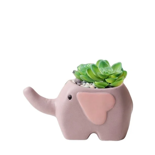 Amazons Hot Sell Mini Home Decor Planter Garden Animal  Succulent Planter for Outdoor Decoration Ceramic Planter