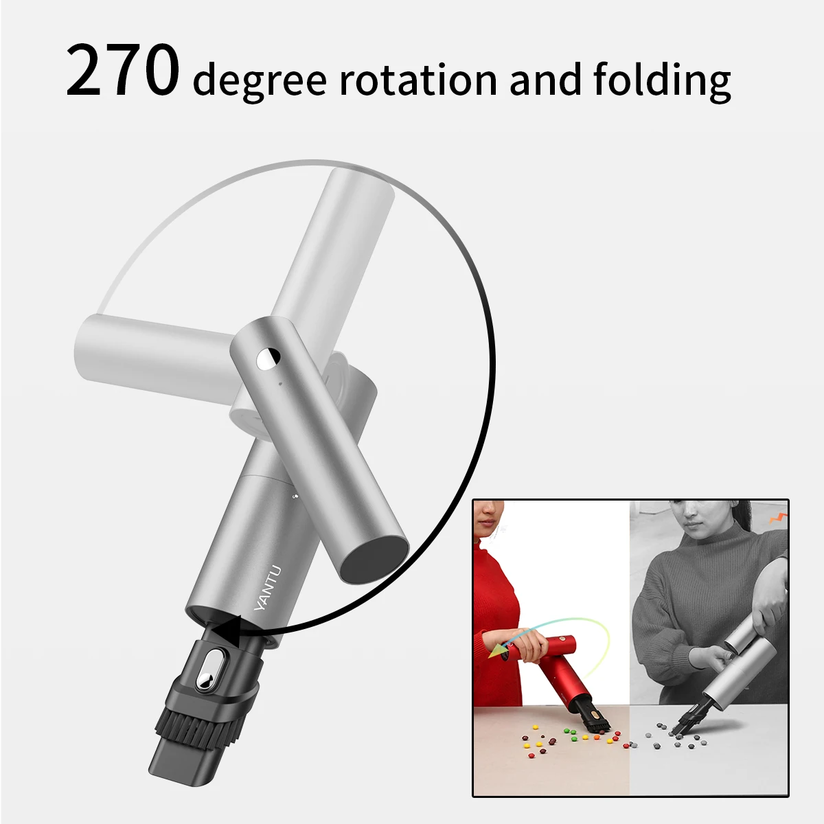 Мини-пылесос для автомобиля YANTU V02B, 13000 па, 120 Вт