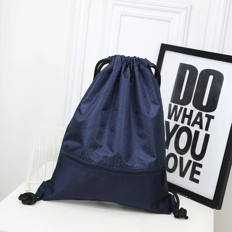 Custom Logo Drawstring Printed Polyester Gym Rpet Bags Training Gymsack Polyester Waterproof Sports Drawstring Bag With Logo