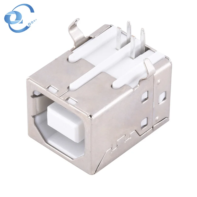 Printer Port 90 Degrees Usb C Socket Type B Female Jack Connector