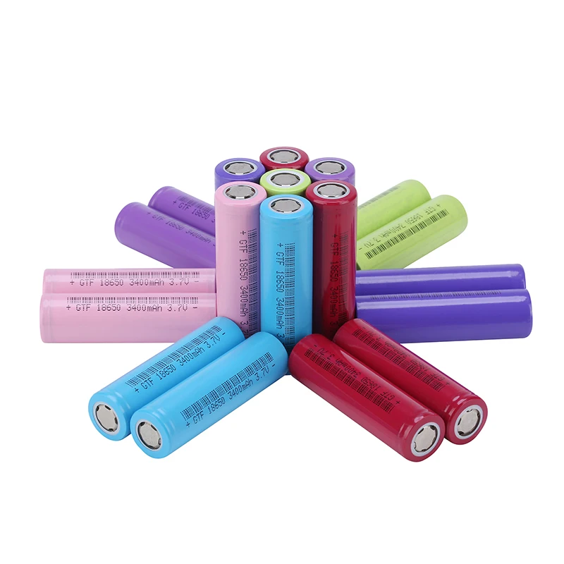 High Capacity rechargeable 3.7v 18650 lithium ion battery 3500mah 3400mAh 3350mah for toys