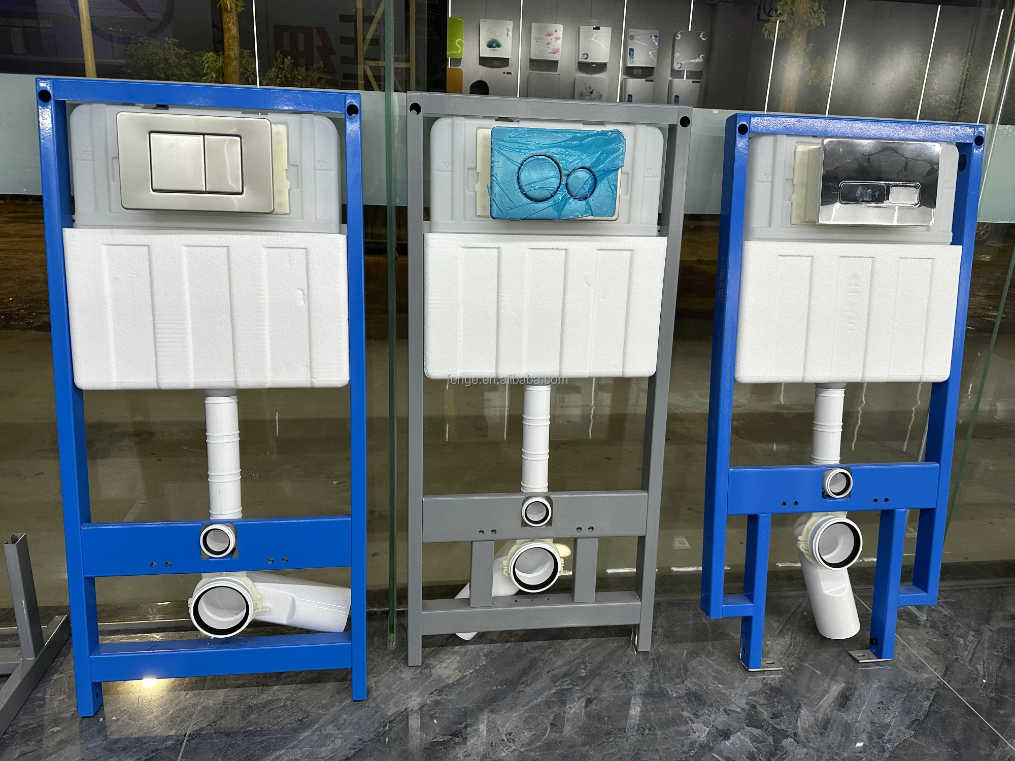 Toilet Wall Hung Slim Dual Flush Cistern Conceal Tank Flush Fittings Concealed Cistern