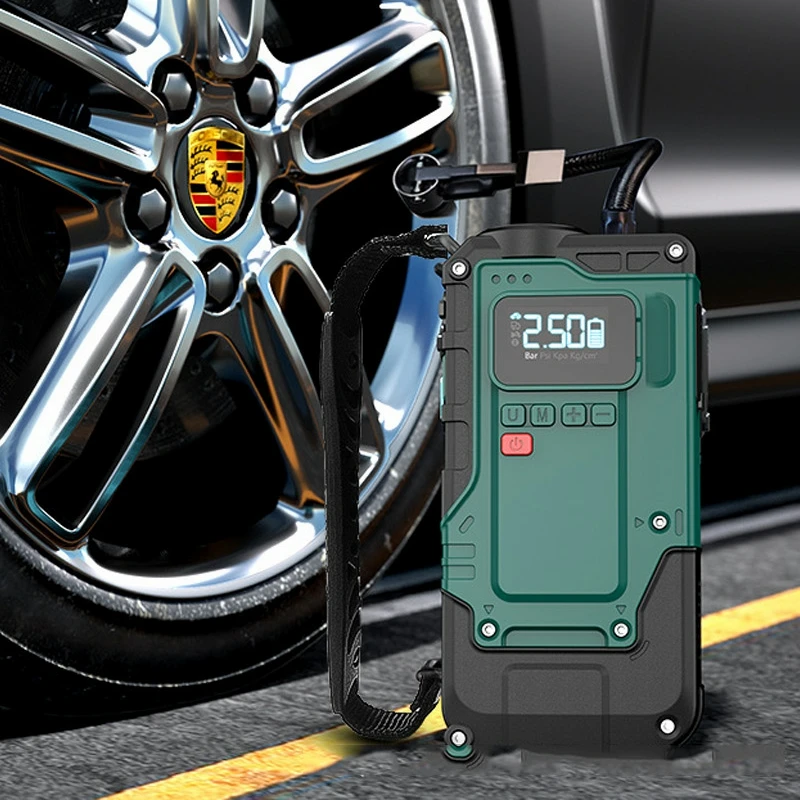 Tire Inflator Portable Air Compressor 6000mAh Portable Air Pump with LED Light 150PSI Air Pump for Car Tires