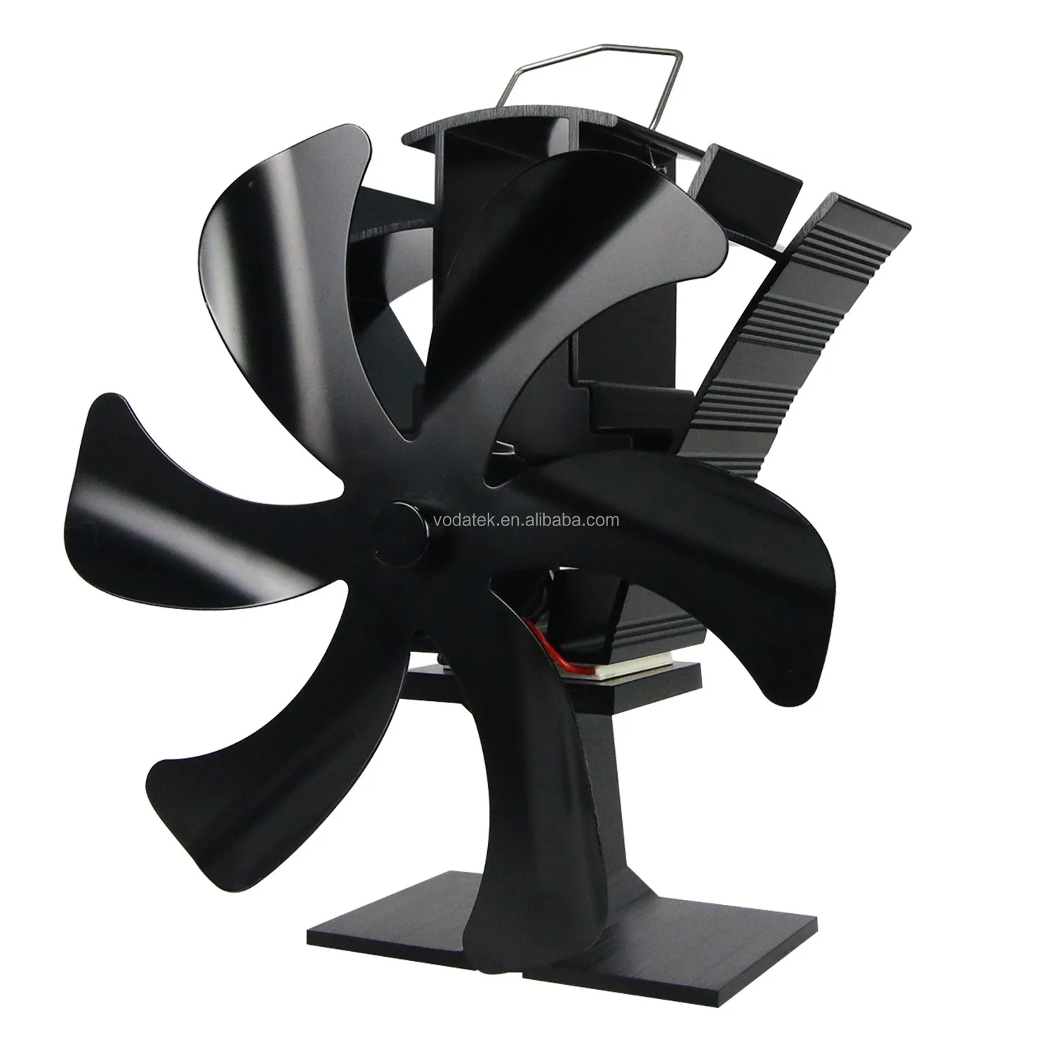 6 Blades Oscillating Fan Heat Powered Energy Saving Wood Burning Stove Fan