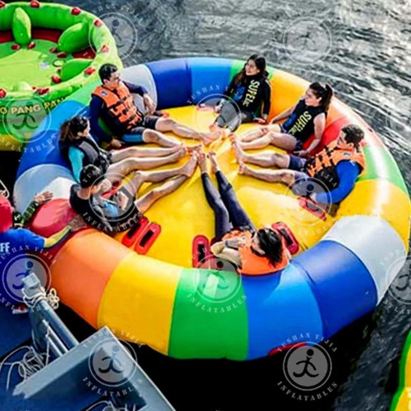 Crazy  Inflatable Water Toys Saturn Rocker Disco Boat for Flying Water Sport