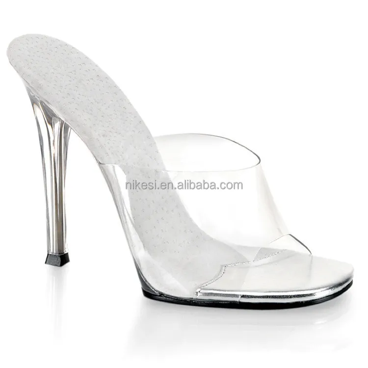 5inch-12cm Crystal transparent Bikini model bodybuilding special sexy high heels standard heel height  waterproof platform 1cm