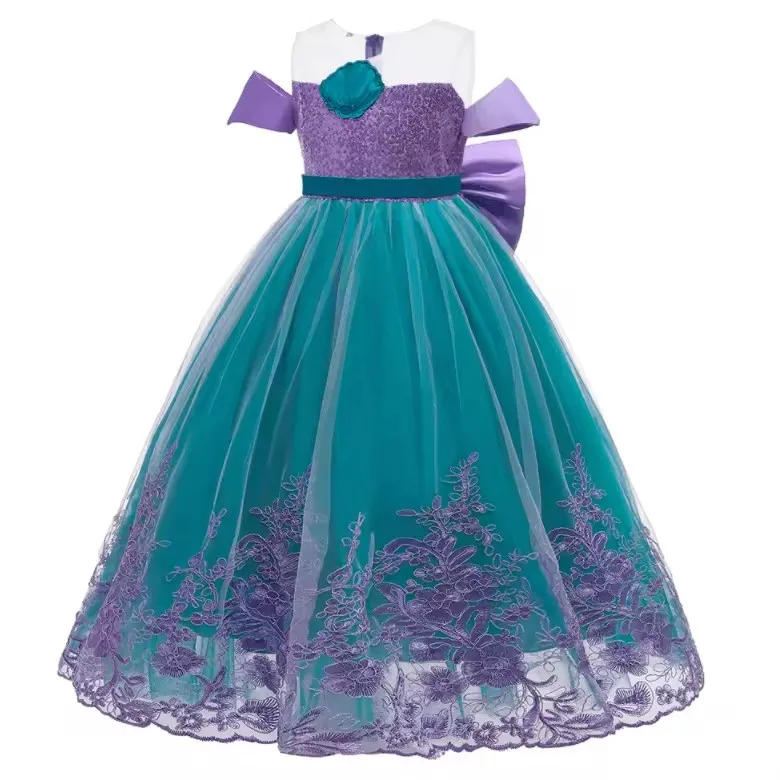 Hot sale Kids girl mermaid TV movie  costumes princess party fancy dress for Christmas Halloween