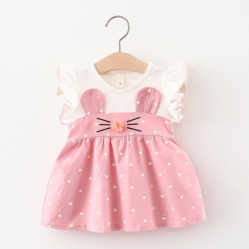 
100% Cotton Baby Dresses Worsted Cotton Printed Embroidery Baby Dress 