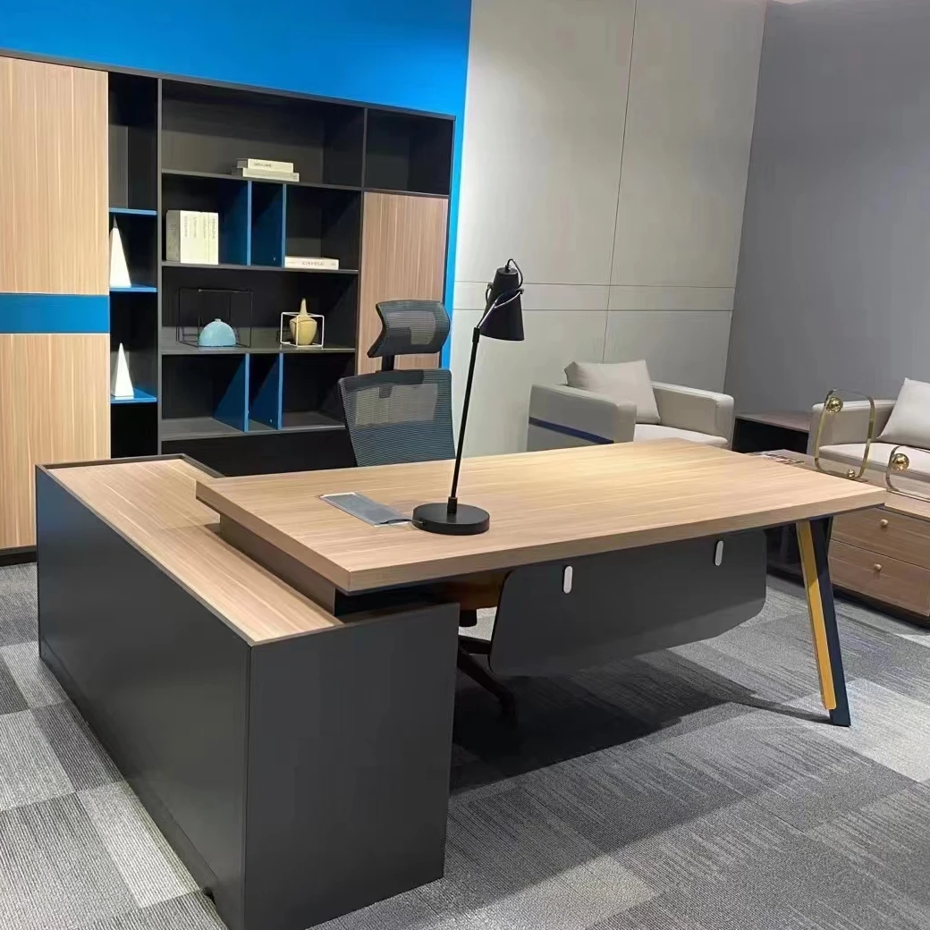 Modern  office desk workstation table designs  boss rectangle shaped  manager desk office furniture