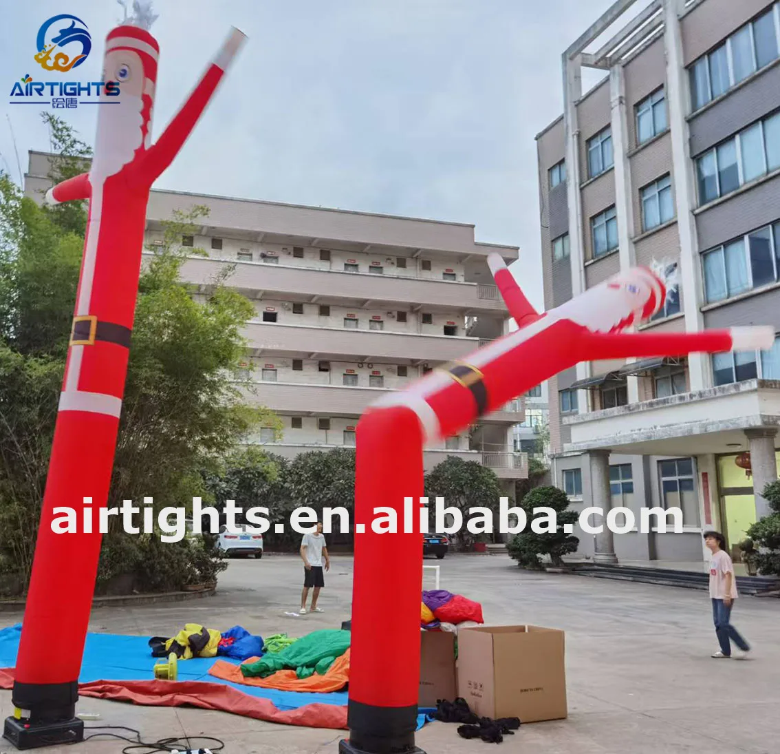 20ft High Inflatable Santa Claus Sky Air Dancer for Christmas Decoration
