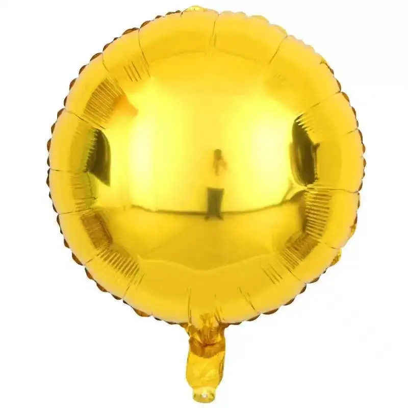 Wedding and birthday party decoration variety colors round shape 10 inch aluminium foil balloon