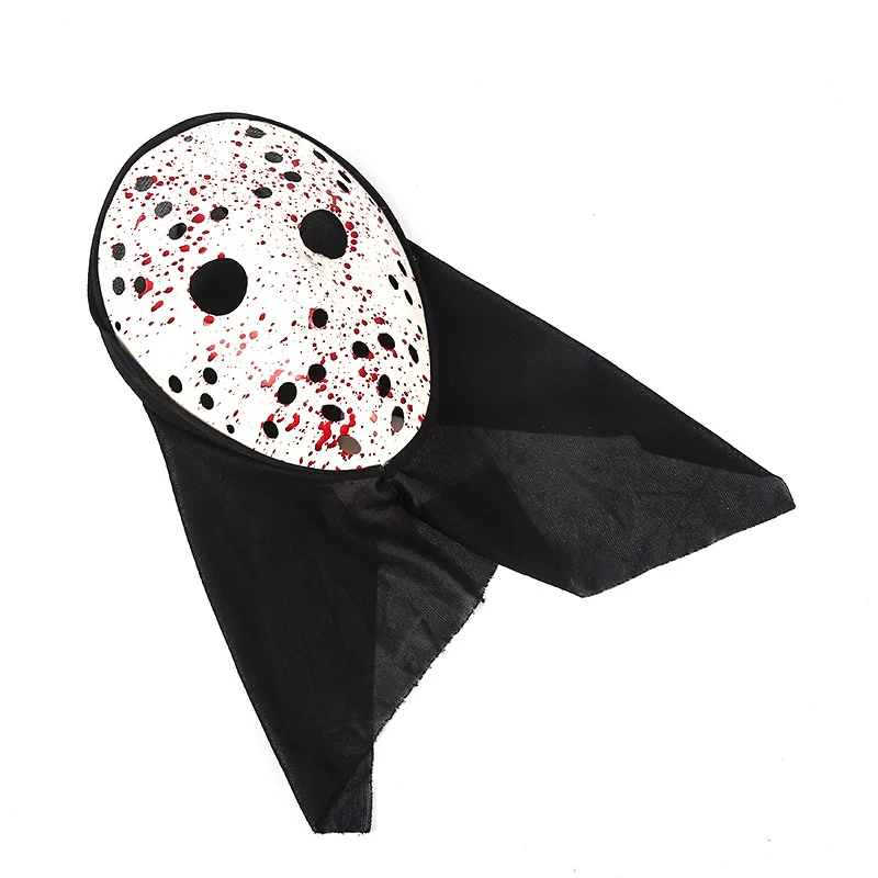 Halloween Jason Black and White Mask Horror Ball Atmosphere Props Party Mask Jason Headmask Freddy Movie Headmask