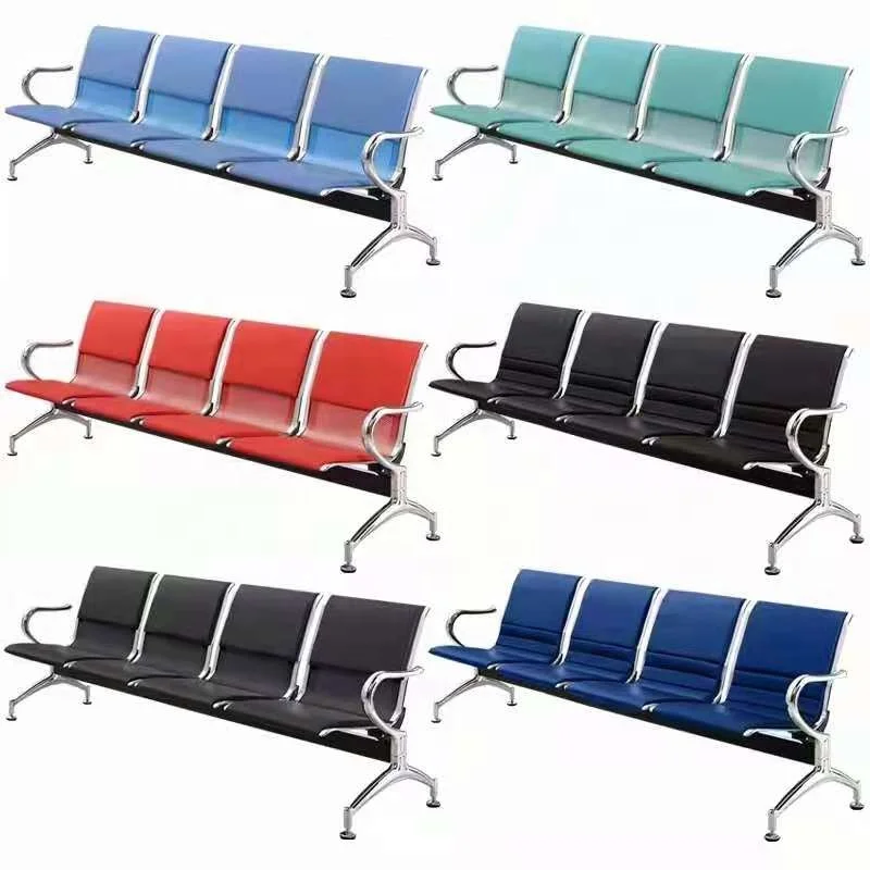 2023 New model stainless steel 4 seater waiting  airport chair with cushion