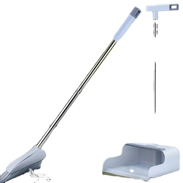 Broom dustpan set with water wiper