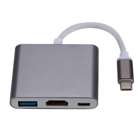 Удлинительная док-станция типа USB3.1 на Hd-mi 3 в 1 USB + PD преобразователь питания удлинительная док-станция